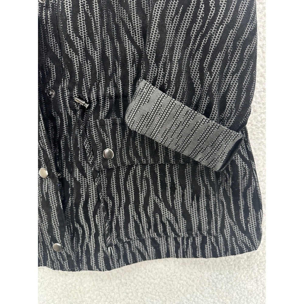 Ruby Rd Black White Abstract Print Drawstring Wai… - image 6